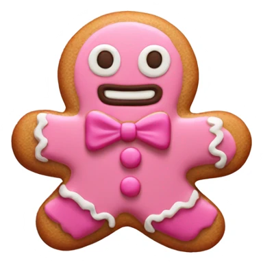 pink gingerbread cookie  sticker