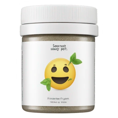 body scrub pot with label sticker