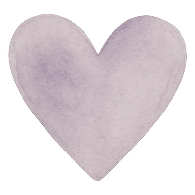 purple heart, painterly, watercolor art style, no text sticker