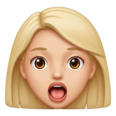 girl with mouth open sticker