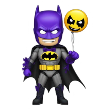 Batman avec une marionnette du jocker sticker