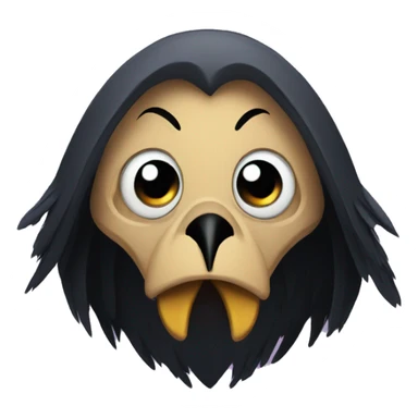 Cartoon raven that's angry sticker
