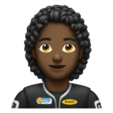 Black race car sticker