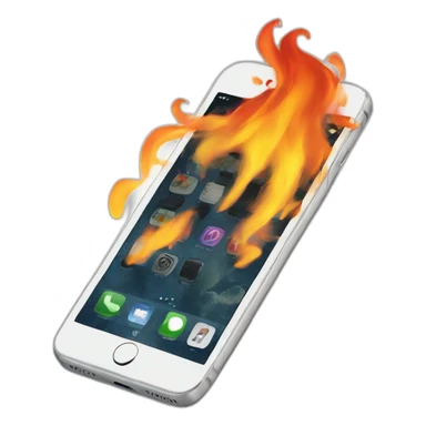 iPhone fire sticker