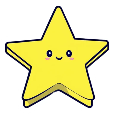 star-shaped sticky note sticker