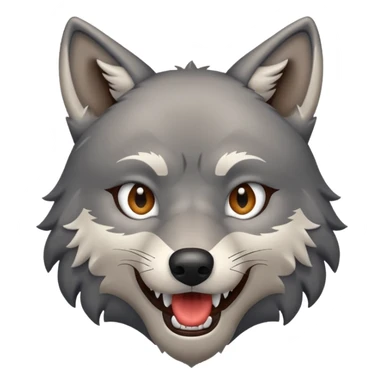 Wolf biting their lip sticker