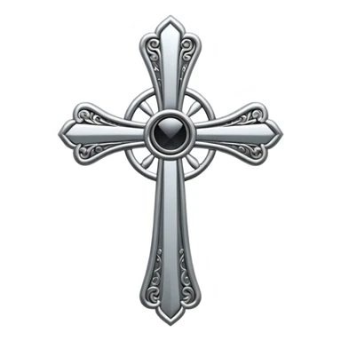 metal elegant cross sticker