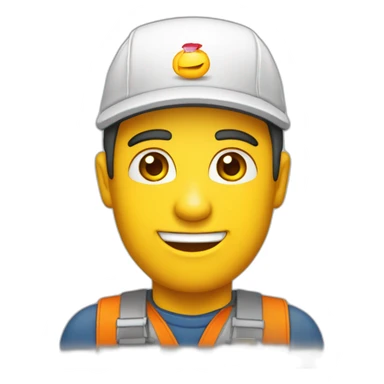 employé avec casquette de macdo sticker