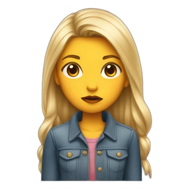 Girl with pout sticker