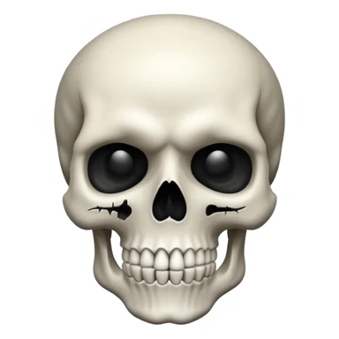 Skull black and white copy paste sticker