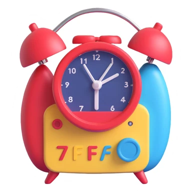 alarm principal color: #7f0fdb and #fe6601 sticker