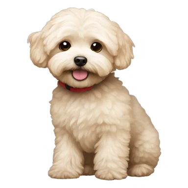 Maltipoo with a ball sticker