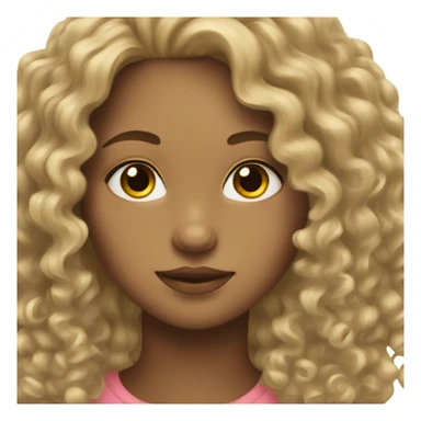 girl with dirty blonde curly hair  sticker