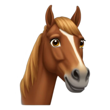 Full chestnut horse sticker