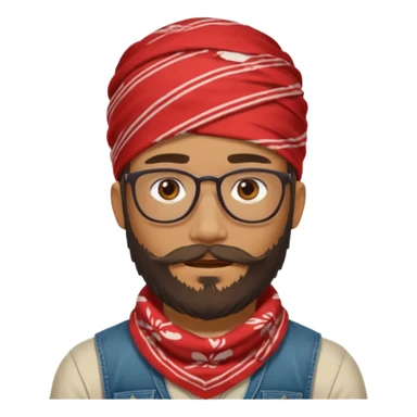 bandana hipster sticker