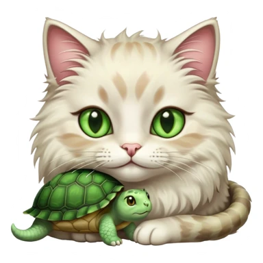 fat cat holding a turlte sticker