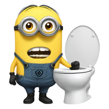 Skibidi toilet minion  sticker