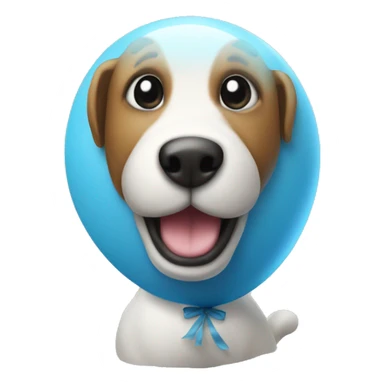Ballon dog in blue sticker