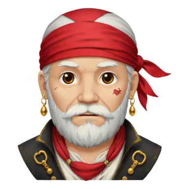 Pirate with white beard sticker