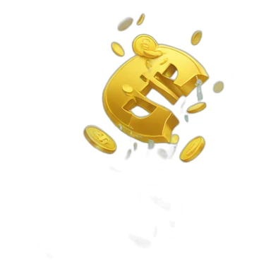 money falling sticker