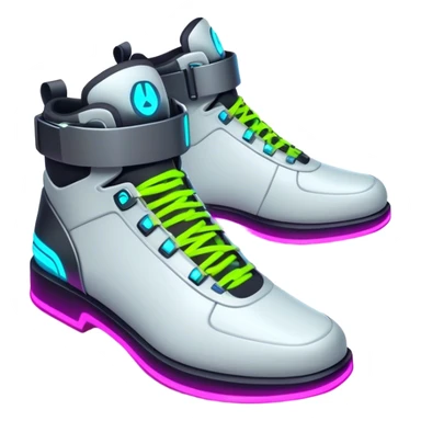 neon cyberpunk style shoes sticker