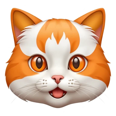 surprised cat face sticker
