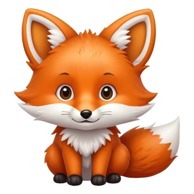 Cute baby fox sticker