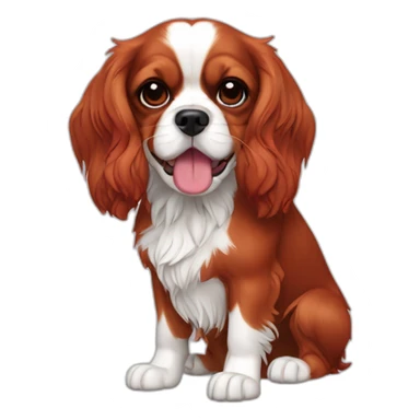 chien-cavalier king charles-couleur rubis sticker