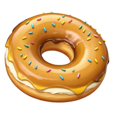 A banana in a donut sticker