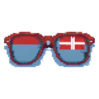Denmark flag with sunglasses sticker