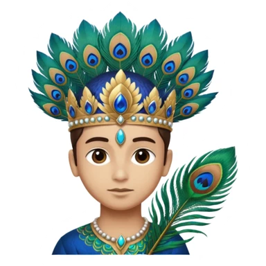 Khatu Shyam Ji the peacock prince boy sticker