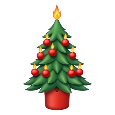 Weihnachtsbaum mit brennenden Kerzen sticker