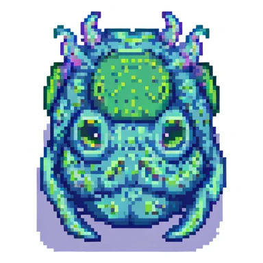 slime monster pixel art sticker