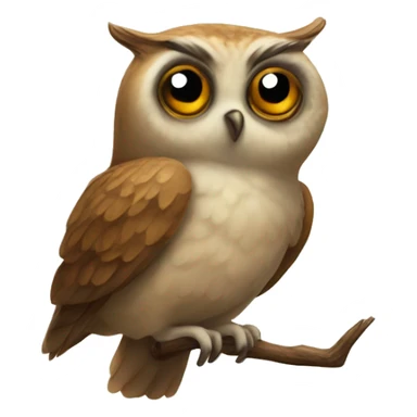 Un hibou qui porte une lettre dans la bouche sticker
