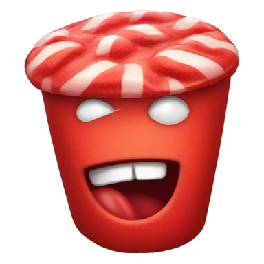 red old  candy whit face sticker