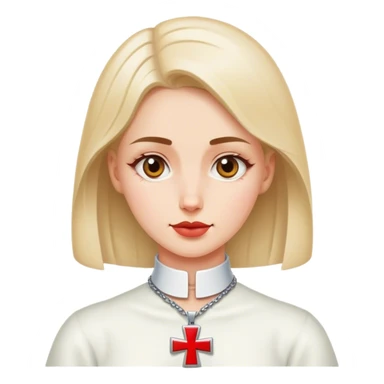 woman polish neck cross sticker