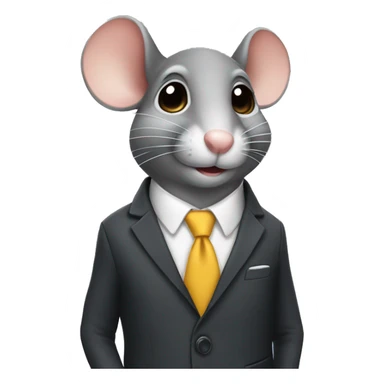 Mouse wearing a suit sticker