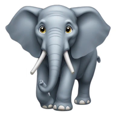 Chat sur éléphant sticker