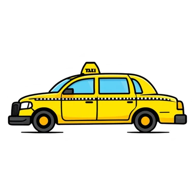 yellow New York taxi cab sticker