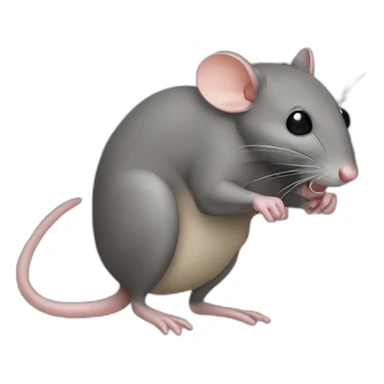 rat taking a shit sticker