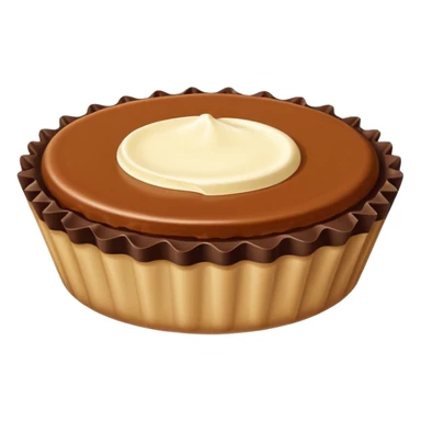 Reese’s peanut butter cup with white and milk chocolate  sticker