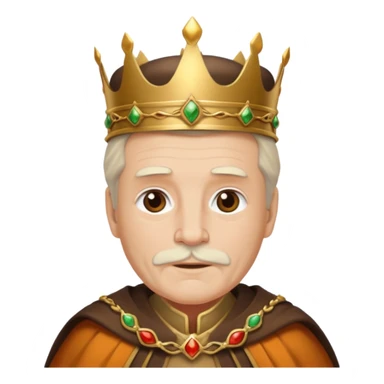 Autumn old King – maple crown + bronze sash,Red Kings. sticker