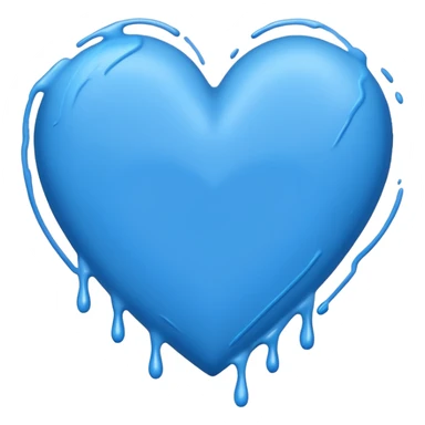 blue heart spray-painted like graffiti  sticker