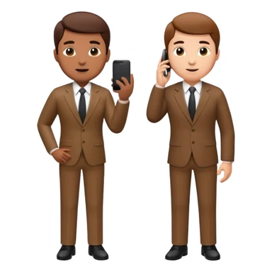 A 3D full body MNC Employee bitmoji talking on mobile with someone sticker