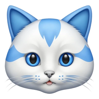 Chat blanc visage écarté sticker