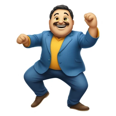 Funny turkish man fat dancing sticker