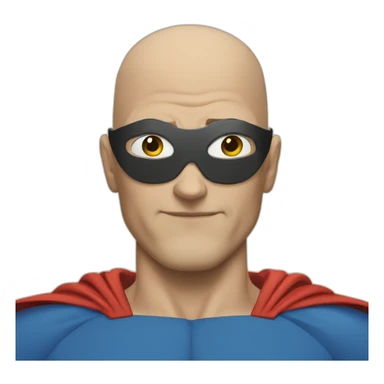 bald superman sticker