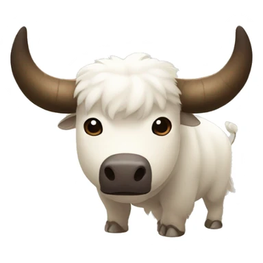 appa White flying bison from avatar the last airbender with brown fluffy arrow on forehead sticker