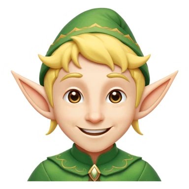 friendly elf with pointy ears sticker