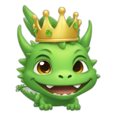 dragon cute crown sticker